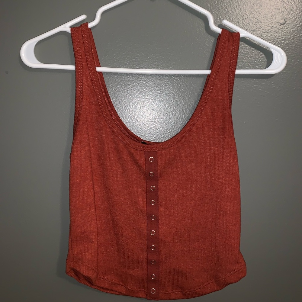 Burnt orange crop top